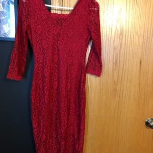 Lace Red Dress